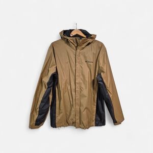 NEW Columbia Men's Tan and Black Rainjacket